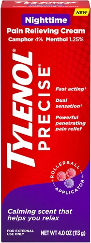 Vista 11 de Tylenol Crema de lidocaína refrescante precisa, 4% lidocaína y 1% mentol, alivio máximo del dolor de fuerza OTC para espalda, músculos