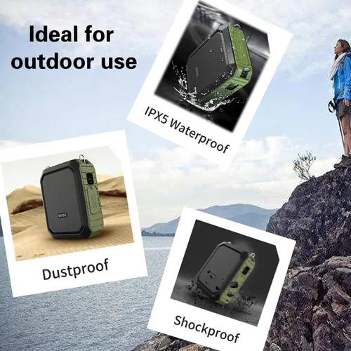 Vista 5 de Amplificador de voz inalámbrico Bluetooth impermeable de 18 W, micrófono portátil con altavoz pequeño micrófono personal para profesores, al aire