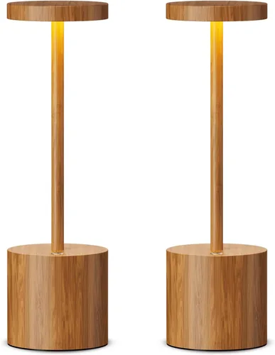 Vista 9 de SAKRINGT Paquete de 2 lámparas de mesa inalámbricas recargables, con batería de 5000 mAh, luz de mesa LED portátil, lámpara de escritorio