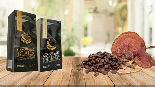 Vista 3 de 2 cajas de café instantáneo eGano Premium Ganoderma Black Coffee con extracto de Ganoderma Lucidum (0.12 oz x 30 bolsitas / caja)