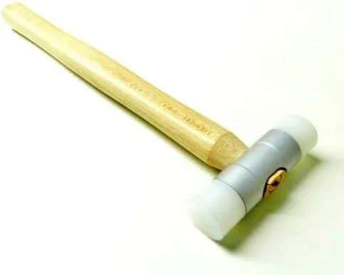 Vista 3 de Martillo de nylon doble cara cabeza plástico 1 "mazo ceniza mango joyería fabricación martillo por JTS