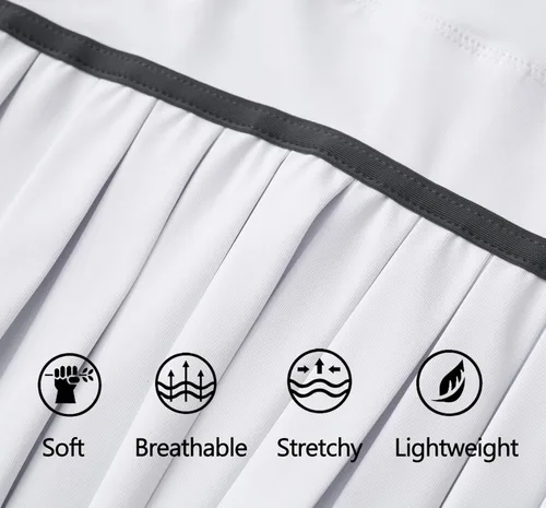 Vista 5 de Yknktstc Falda de tenis para mujer con bolsillo plisado para golf, pantalones cortos deportivos para correr