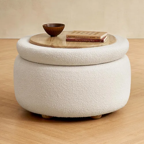 Vista 16 de mopio Levi - Banco de almacenamiento con bandeja reversible, mesa de café de almacenamiento moderna, banco de dormitorio, otomana de mesa de café