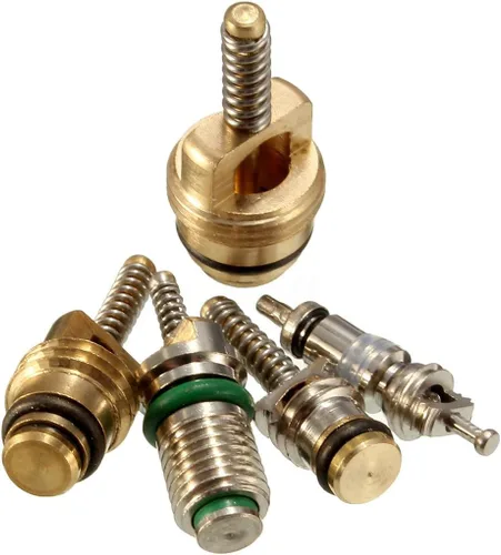 Vista 3 de 50 válvulas de núcleo de aire acondicionado para automóvil, R12 R134A Núcleos de vástago de válvula de aire acondicionado automotriz con herramienta
