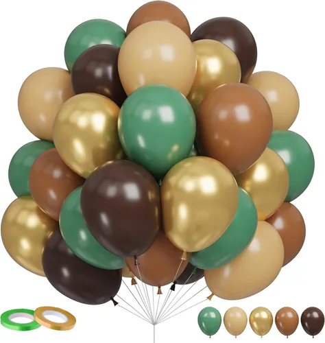 Vista 19 de Funhot Juego de globos beige, 60 globos de cumpleaños nude, globos de doble relleno de color blanco arena albaricoque de 12 pulgadas, globos neutros