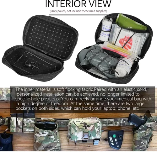 Vista 3 de Ifak Pouch-Rapid Deployment Tactical MOLLE Trauma Kit Bolsas de despliegue rápido, organizador de primeros auxilios médicos de liberación rápida