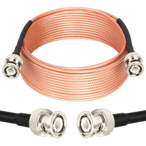 Vista 8 de XRDS -RF Cables BNC 1 pie 2 piezas, Cable BNC macho de 50 ohmios RG316 para antenas de escáneres de antena, radios ham portátiles, etc.