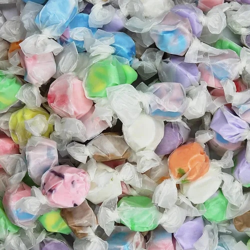 Vista 24 de Dulces gourmet suaves y masticables de agua salada, envueltos individualmente, bolsa a granel (pastel de manzana, 1 libra (paquete de 1))
