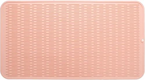Vista 64 de MicoYang Alfombrilla de silicona para secado de platos para múltiples usos, fácil de limpiar, ecológica, resistente al calor, alfombrilla