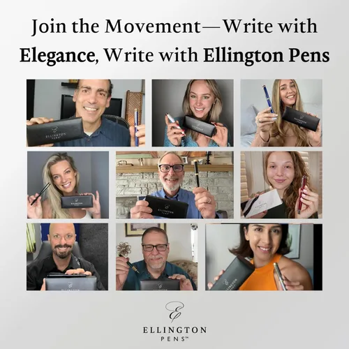 Vista 7 de Ellington Pens Juego de pluma estilográfica de lujo, punta media lisa, incluye 3 cartuchos de tinta, convertidor de tinta recargable, caja