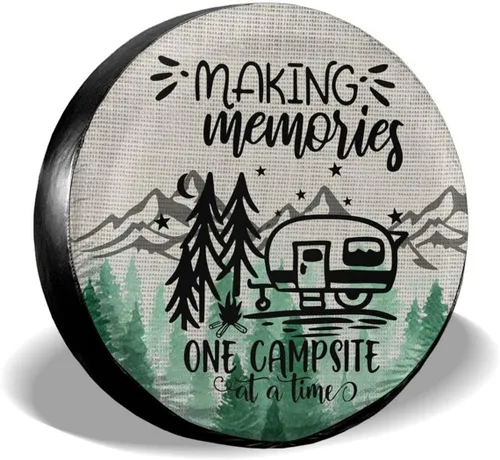 Vista 8 de Bear and Mountain - Cubierta de neumático de repuesto para neumáticos, impermeables, ajuste universal para remolque, RV, SUV, camión, caravana