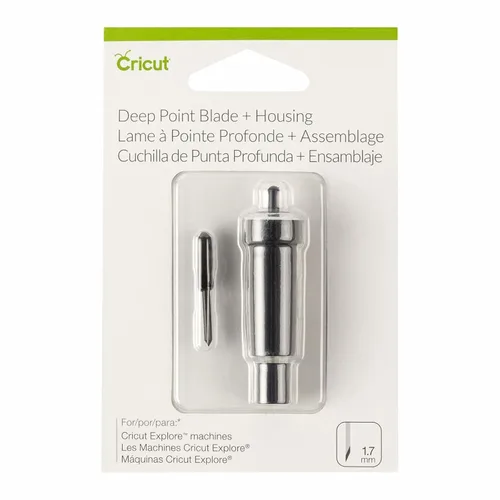 Cuchilla Deep-Point y carcasa de Cricut, cuchilla de corte con carcasa de corte profundo, corta materiales de hasta 1.5mm de grosor, para