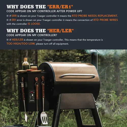 Vista 3 de Kit de termostato digital, piezas de repuesto compatibles con parrillas de pellets Traeger, termómetro digital Pro Controller, con sensor