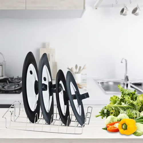 Vista 6 de Tapa universal de vidrio templado ventilado para sartén con borde de silicona resistente al calor, cubierta de tapa de salpicaduras de microondas