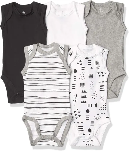 HonestBaby Multipack Sleeveless and Cami Bodysuits One-Piece 100% Organic Cotton for Infant Baby Boys, Girls & Unisex(LEGACY)
