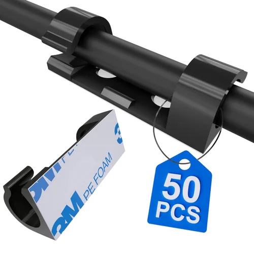 Vista 8 de CableGeeker - 100 clips de cable Ethernet con clavos de 0.315 in para cable Ethernet plano Cat6 Cat7 (blanco)