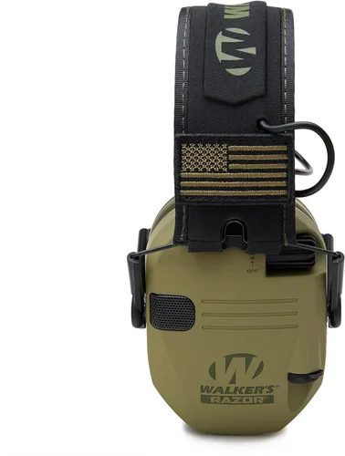 Vista 5 de Walker's Razor Slim - Orejeras serie Patriot - Color verde oliva.