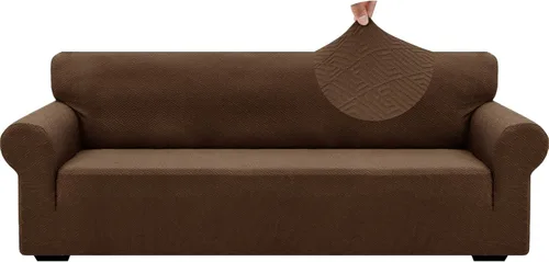 Vista 65 de ZNSAYOTX 1 Funda de silla Jacquard para sala de estar, funda de silla de alta elasticidad con brazos, antideslizante, apta para mascotas, funda