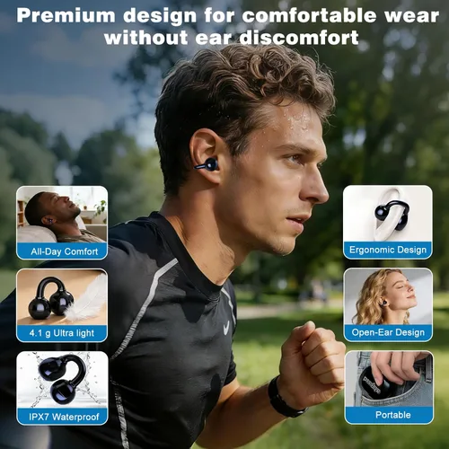 Vista 6 de Auriculares de traducción AI en tiempo real, auriculares de traductor de 164 idiomas, auriculares de traducción inalámbrica, auriculares Bluetooth