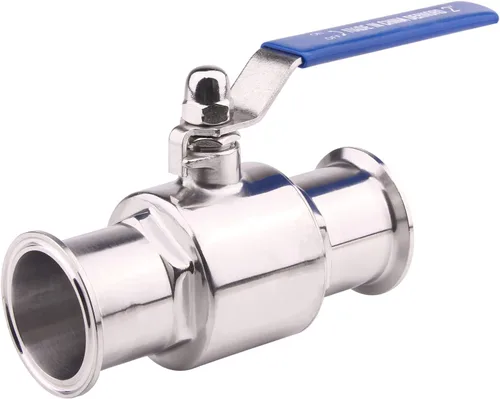 Vista 12 de DERNORD Válvula de bola de tres abrazaderas de 1,5 "acero inoxidable 304, revestimiento de PTFE. (tubo de 1 pulgada OD)