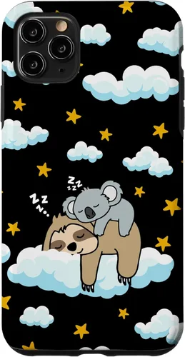 Vista 13 de Funny Sleeping Sloth with Baby Koala Mama Bear Napping Gift Case for iPhone 17