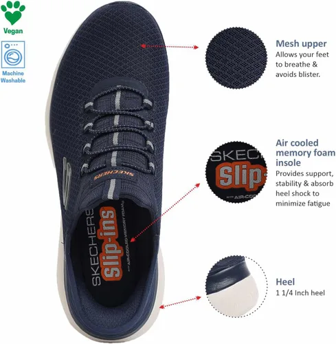 Vista 4 de Skechers Tenis de alta gama Summits para hombre con manos libres