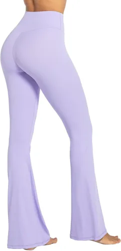 Vista 84 de Sunzel - Leggings acampanados para mujer, con control de abdomen, cintura cruzada y pierna ancha