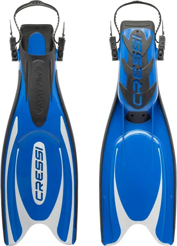 Vista 7 de Cressi Aletas de buceo con talón abierto para adultos, potentes y eficientes Frog Plus: fabricadas en Italia