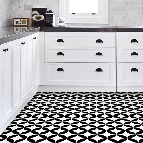 Vista 7 de FloorPops FP3301 Starlight - Azulejos de suelo para despegar y pegar, color negro (paquete de 2)
