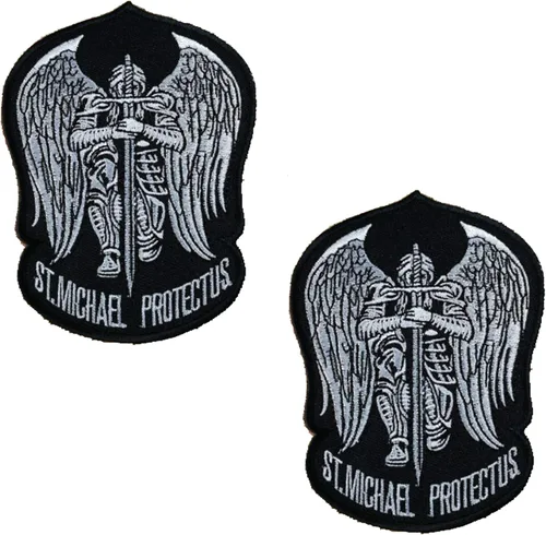 Vista 7 de St. Saint Michael Protect Us - Parche bordado táctico militar para operador del ejército con cierres de gancho y bucle, 3.54 x 4.72 pulgadas