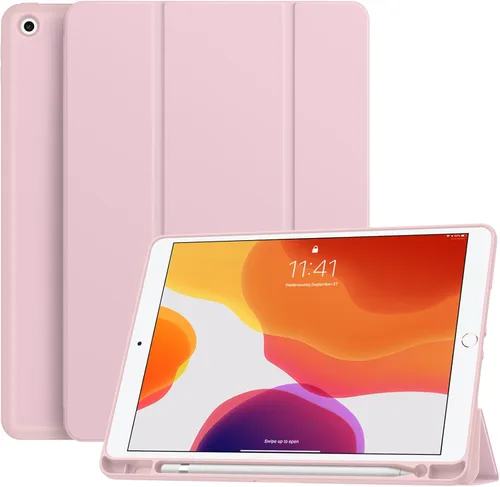 Vista 12 de Soke - Funda para iPad de 9ª generación 2021/8ª generación 2020/7ª generación 2019 con soporte para lápices - Funda de protección premium a prueba