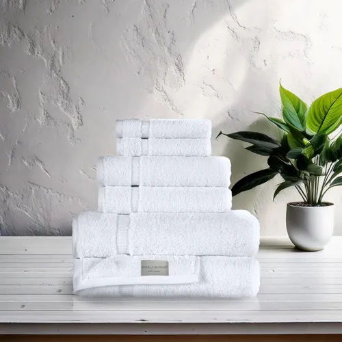 Vista 10 de Towels Beyond - Juego de toallas de lujo de 6 piezas, 100% algodón turco, de secado rápido, altamente absorbente y cómodo, incluye 2 toallas de Beige
