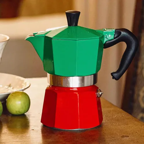 Cafetera Moka Pot - Cafetera italiana de 6 tazas/10 onzas, cafetera espresso para estufa de gas o cerámica eléctrica, para camping, manual de café