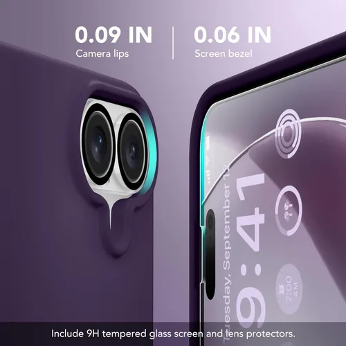 Vista 1265 de GONEZ Funda magnética para iPhone 14, compatible con Magsafe, con protector de pantalla + protector de cámara, forro de microfibra antiarañazos