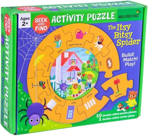 Vista 7 de MOLLYBEE KIDS Parque de rompecabezas de actividades Seek-and Find, 2 años, primer rompecabezas, 11 piezas, doble cara