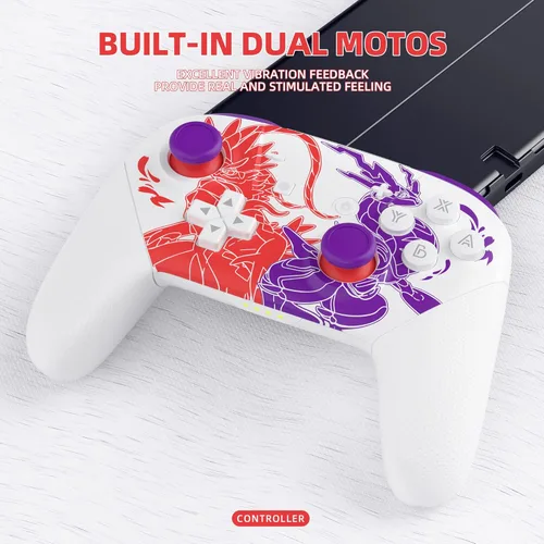 Vista 2 de FZPYZO Switch Controllers,Switch Pro Controller Compatible for SwitchSwitch LiteOLED,Gamepad Pro Controllers Wireless Remote Replacement Support
