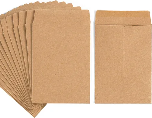 Vista 14 de Paquete de 100 sobres para monedas pequeñas, sobres autoadhesivos de papel kraft para semillas, mini piezas, sellos para artículos pequeños