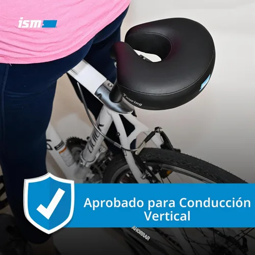 Vista 5 de ISM Comfort Series - Sillín de bicicleta sin nariz para ciclistas verticales, sillín de bicicleta de alivio anatómico para híbridos, policía