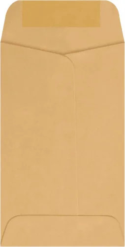 Vista 4 de Quality Park Sobres de monedas de 2-1/2 x 4-1/4, sobres de monedas #3, paquete de 500, con solapa engomada, papel kraft marrón de 28 libras