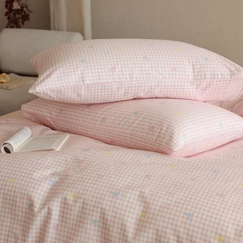 Vista 244 de mixinni Juego de funda de edredón de algodón floral para niñas y adolescentes, con lazos de cremallera, fácil cuidado, ultra suave y transpirable