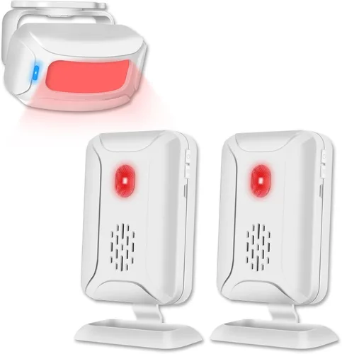 Vista 12 de Greencycle Timbre con sensor de movimiento, timbre de puerta para negocios al entrar, campana de entrada de puerta de tienda, alerta de entrada