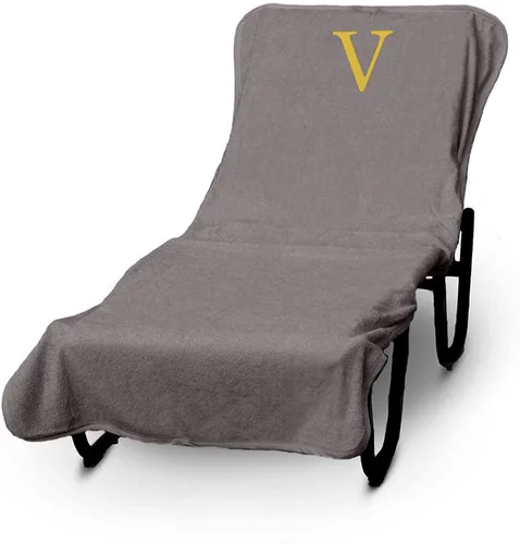 Vista 175 de Funda de lujo para tumbona de piscina con monograma de Hotel y Spa, bordado con letras en bloque - Extra absorbente 100% algodón turco - Rizo suave