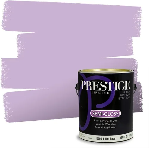 Vista 66 de PRESTIGE Pinturas de pintura interior e imprimación en uno, 1 galón, plano, combinación comparable de Sherwin Williams* Kimono Violet*