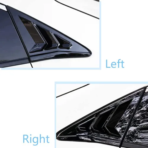 Vista 4 de Cubierta decorativa para ventana lateral trasera Honda Civic de 10ª generación 2016-2021, rejillas de ventilación de aire trasera, accesorios