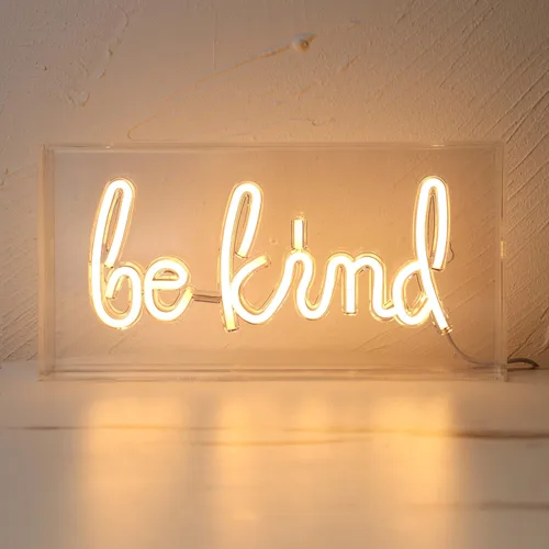 Vista 7 de Letrero de neón con texto en inglés «Be Kind» con texto en inglés «Be Kind» con texto en inglés «Be Kind» con texto en inglés «Be Kind» («Be Kind»)