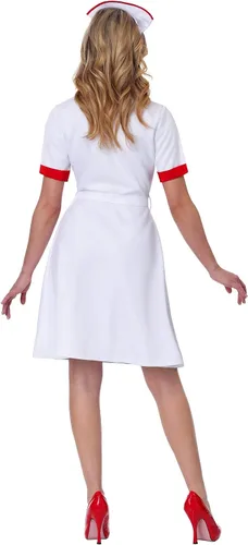 Vista 4 de Disfraz de enfermera Stitch Me Up para mujer talla extragrande Blanco