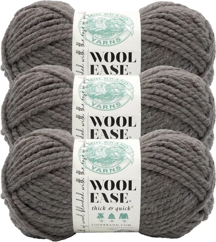 Vista 84 de Lion Brand Yarn - Ovillo de lana Wool-Ease Thick & Quick color fuerza aérea