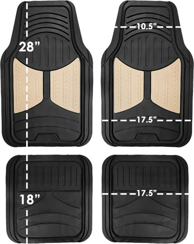 Vista 4 de FH Group Monster Eye - Juego completo de alfombrillas de goma con forro de vinilo recortable para maletero / alfombrilla de carga negra, se adapta a