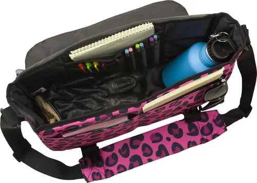 Vista 9 de Wildkin Jumpstart Bolso de mensajero, Leopardo rosa, talla única , Pink Leopard