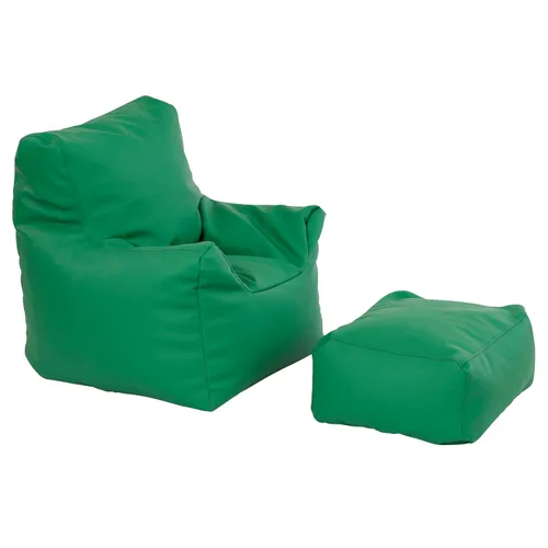 Vista 8 de Factory Direct Partners 10474-RD SoftScape - Juego de puf y otomano, muebles para niños, bibliotecas o hogar, color rojo
